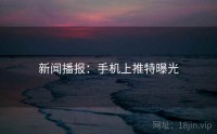 新闻播报：手机上推特曝光