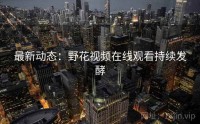 最新动态：野花视频在线观看持续发酵
