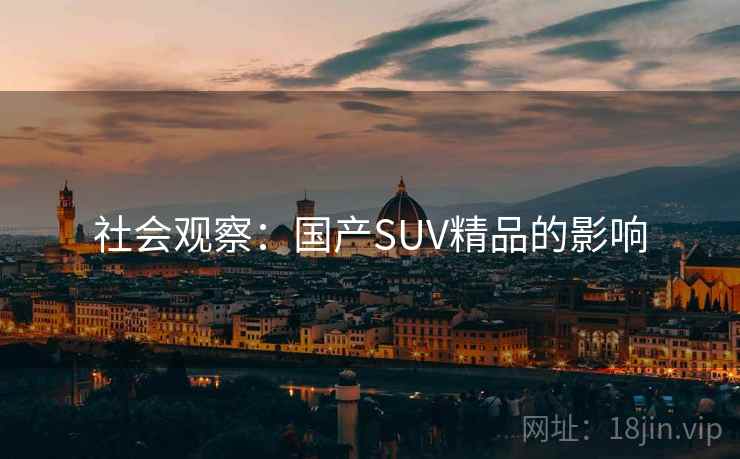 社会观察：国产SUV精品的影响